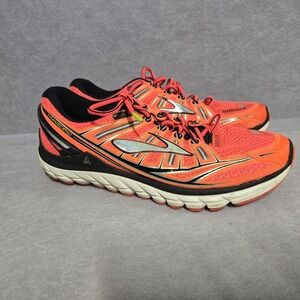 Brooks Transcend Shoes Mens 11.5 Orange Run Jog Trail Sneaker
